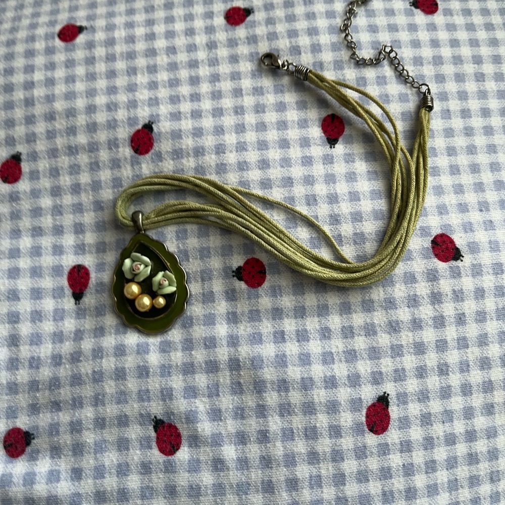 Green lily pad Necklace